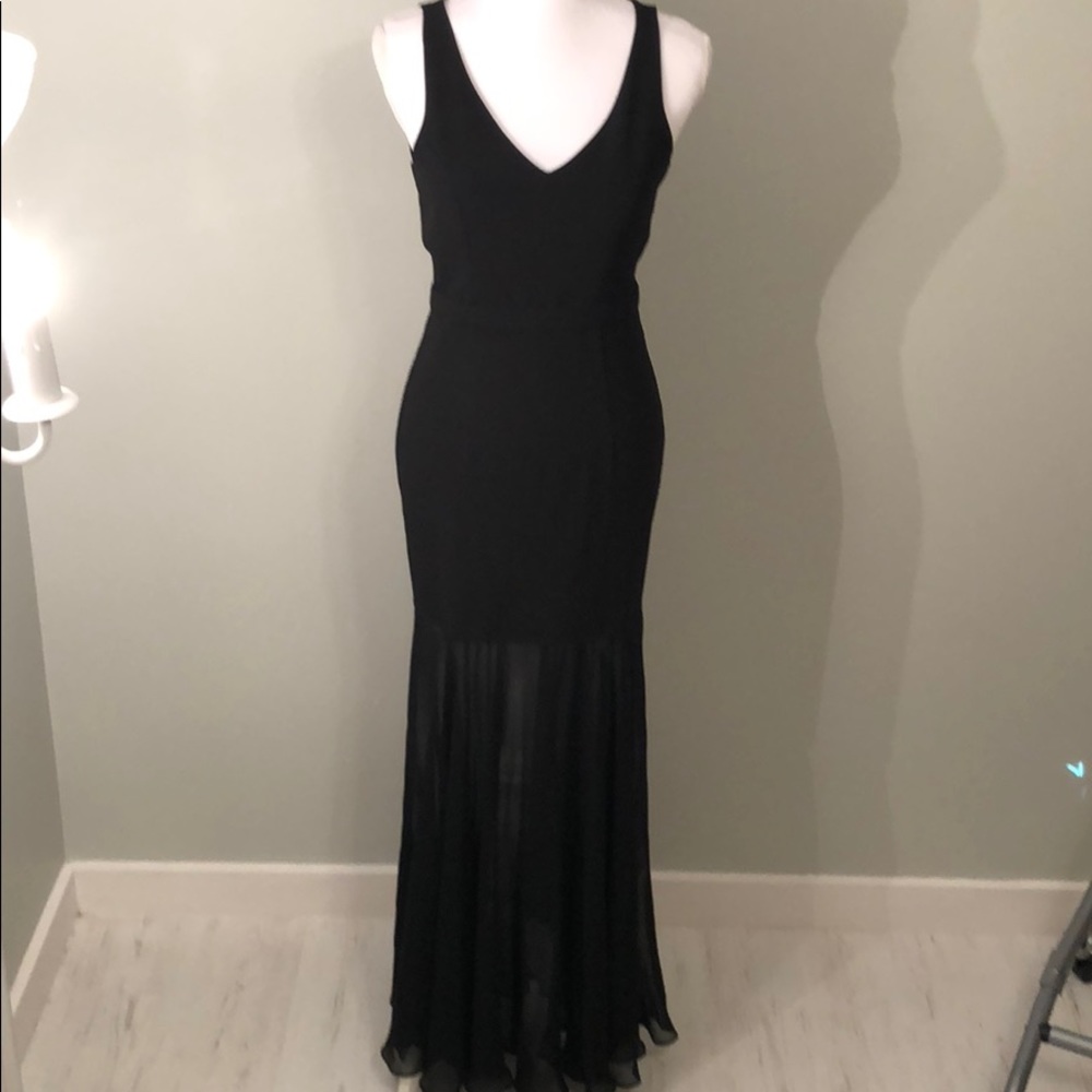 Perfect for prom black dress with mesh panels
